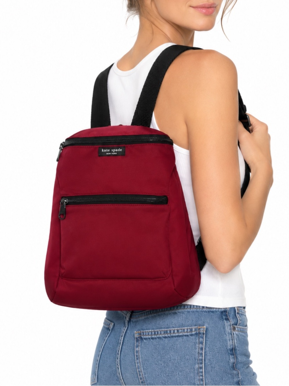 Kate Spade YTK Red nylon mini backpack